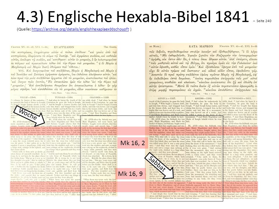 4.3) Englische Hexabla-Bibel 1841 – Seite 240 (Quelle:   )