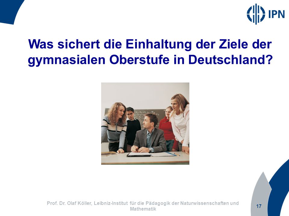 Was sichert die Einhaltung der Ziele der gymnasialen Oberstufe in Deutschland