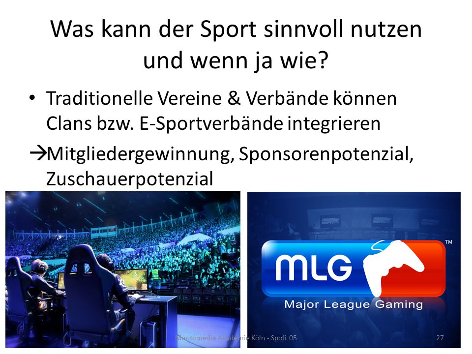 Was kann der Sport sinnvoll nutzen und wenn ja wie
