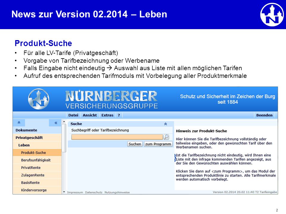 – Leben Produkt-Suche Für alle LV-Tarife (Privatgeschäft)