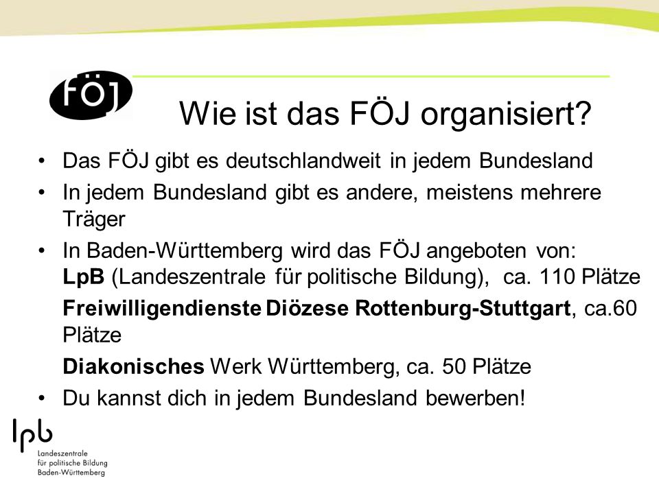 Wie ist das FÖJ organisiert