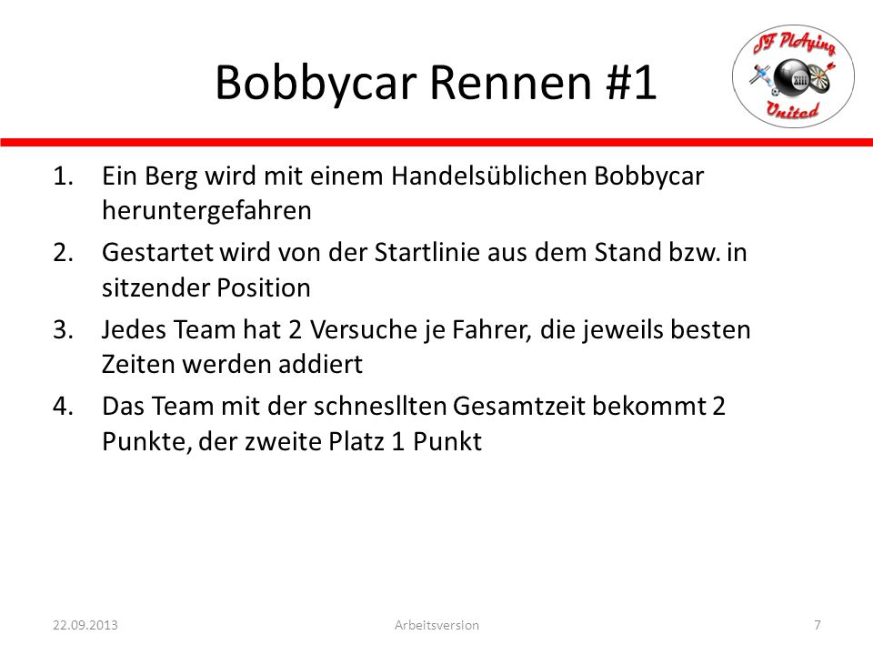 Bobbycar Rennen #1 Ein Berg wird mit einem Handelsüblichen Bobbycar heruntergefahren.