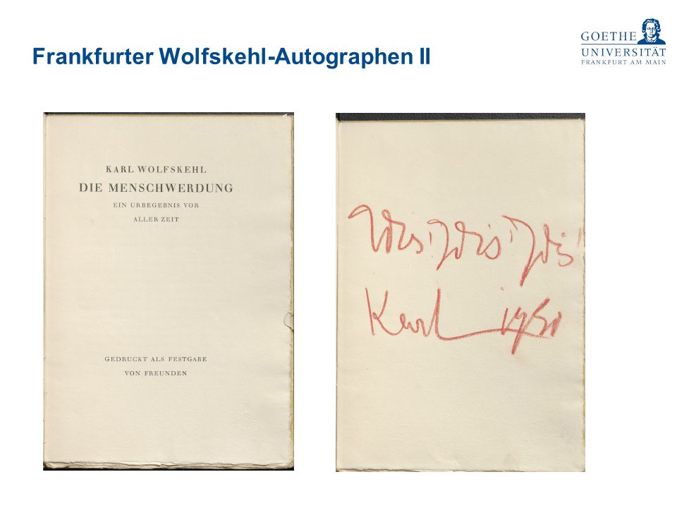 Frankfurter Wolfskehl-Autographen II
