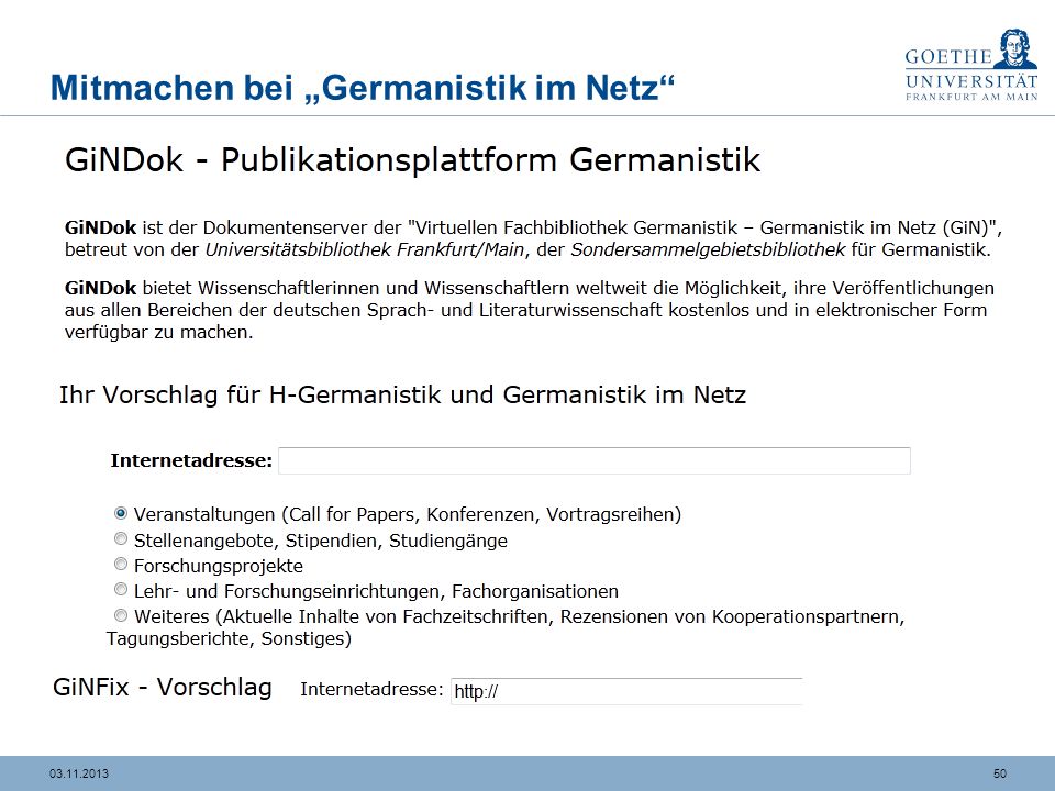 Mitmachen bei „Germanistik im Netz