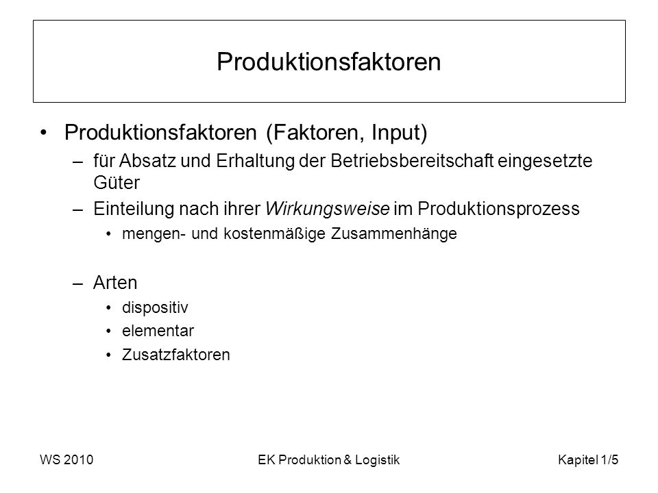 EK Produktion & Logistik