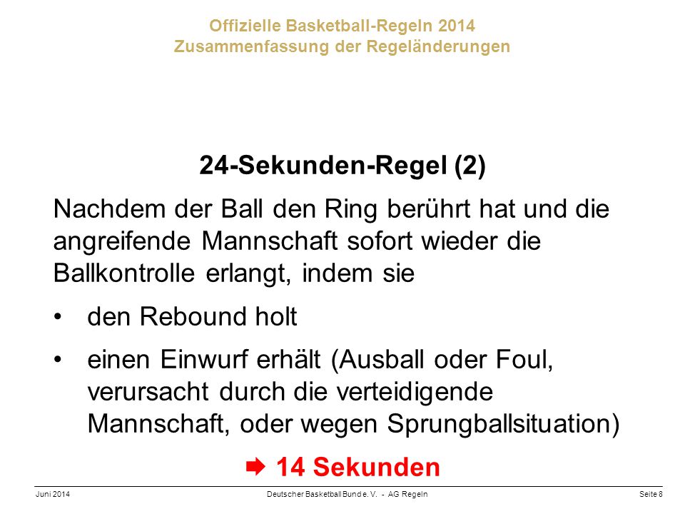 Offizielle Basketball-Regeln: - ppt herunterladen