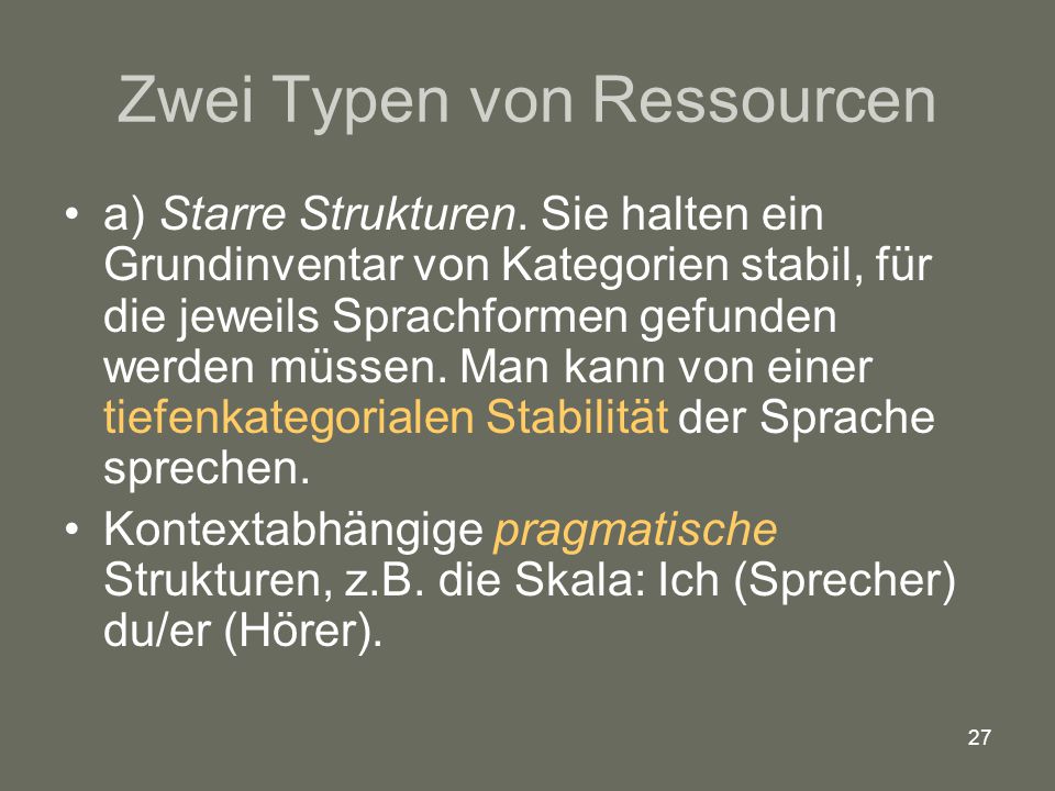Zwei Typen von Ressourcen