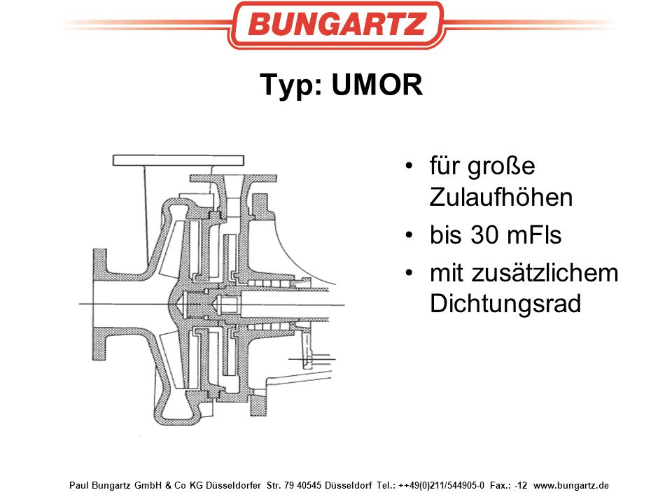 Typ: UMOR für große Zulaufhöhen bis 30 mFls