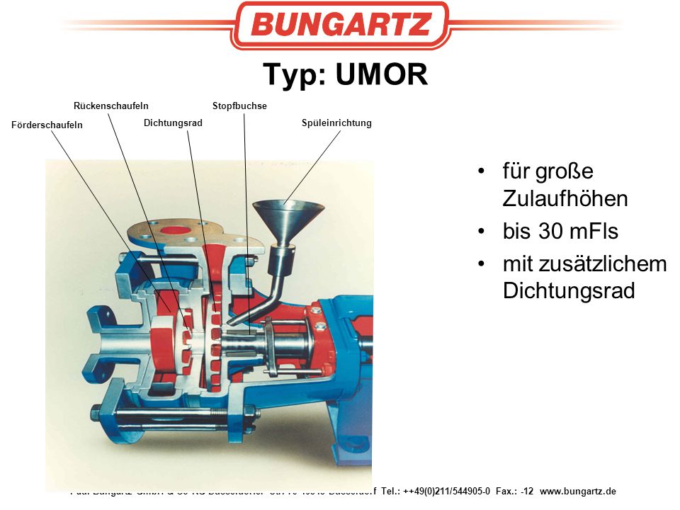 Typ: UMOR für große Zulaufhöhen bis 30 mFls