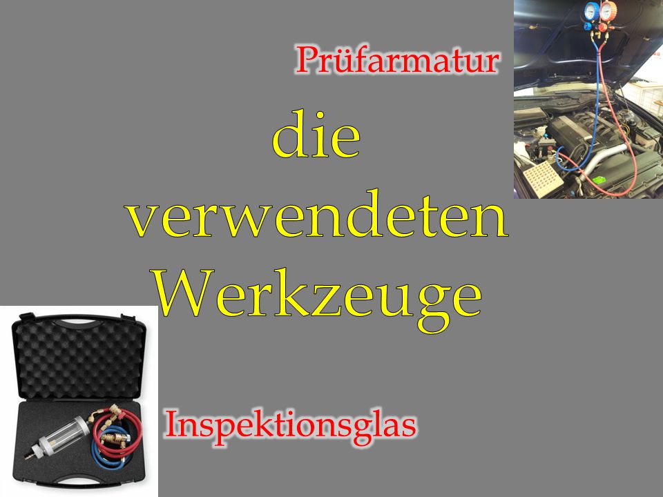 verwendeten Werkzeuge