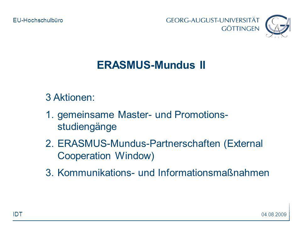 ERASMUS-Mundus II 3 Aktionen:
