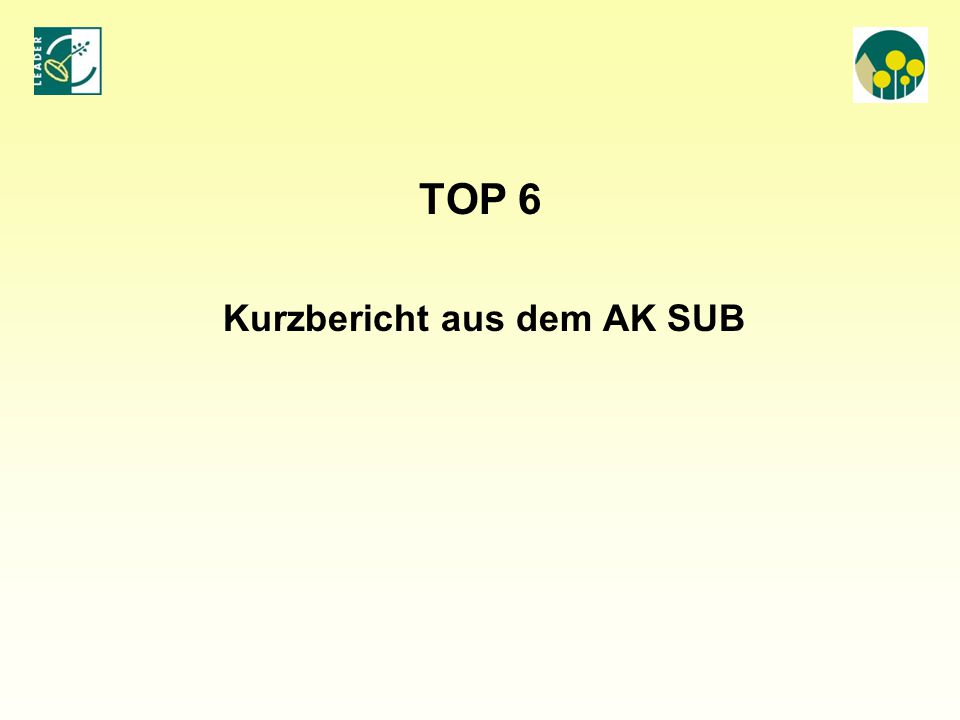 Kurzbericht aus dem AK SUB