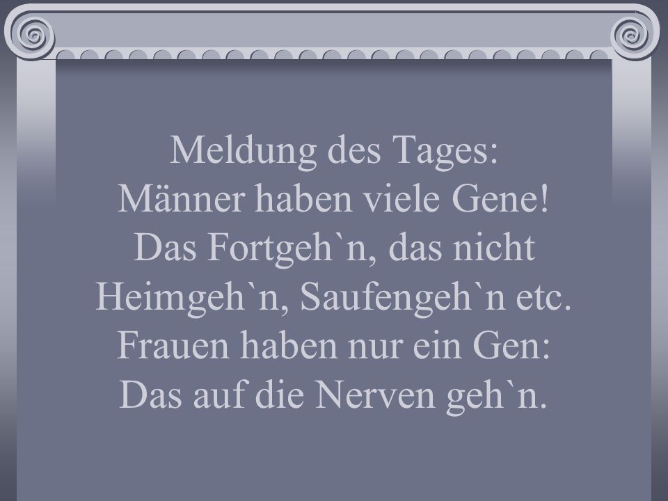Meldung des Tages: Männer haben viele Gene