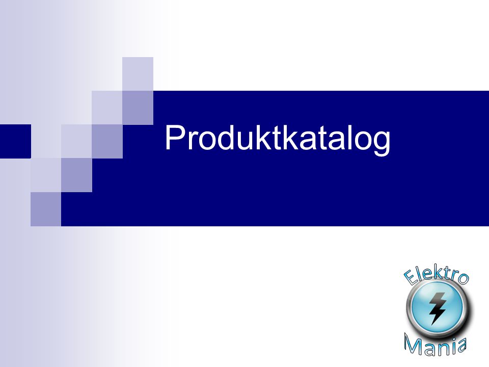 Produktkatalog Elektro Mania