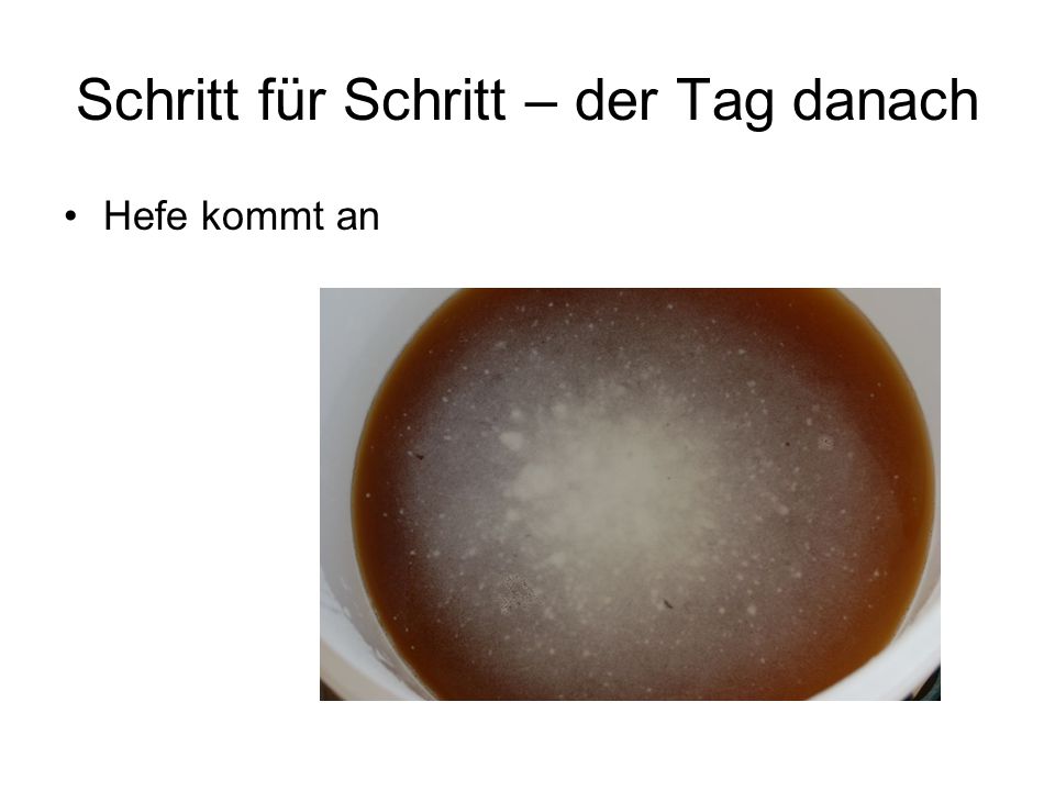 Schritt für Schritt – der Tag danach