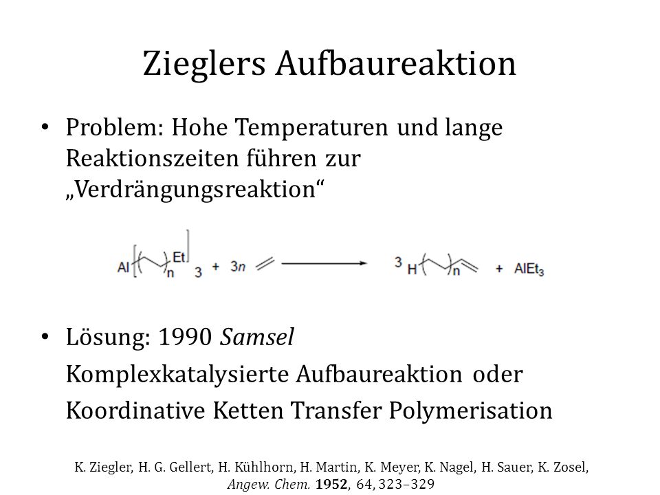 Zieglers Aufbaureaktion