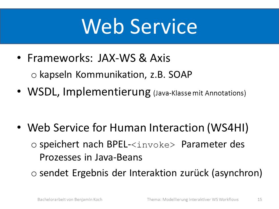 Web Service Frameworks: JAX-WS & Axis
