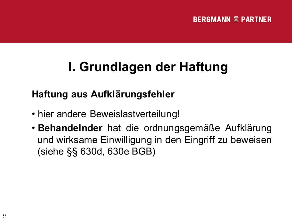 I. Grundlagen der Haftung