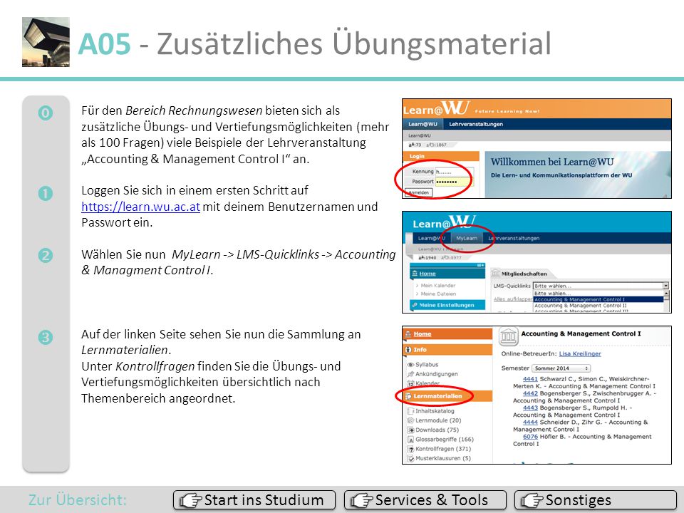 A05 - Zusätzliches Übungsmaterial