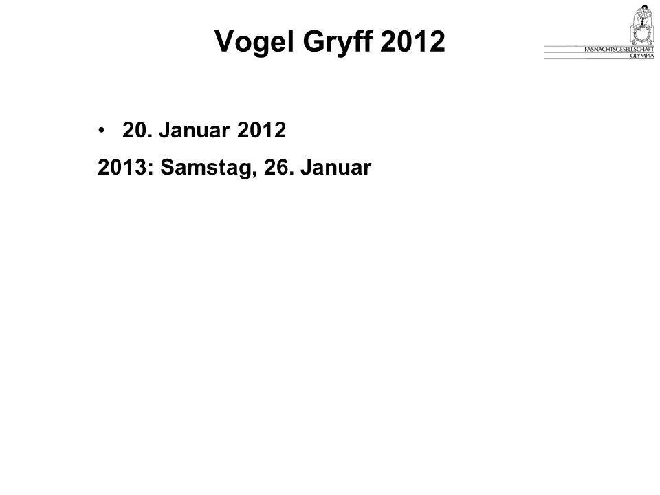 Vogel Gryff Januar : Samstag, 26. Januar