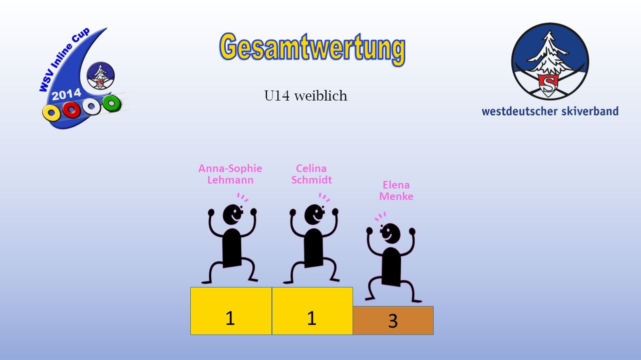 Gesamtwertung U14 weiblich Anna-Sophie Lehmann Celina Schmidt