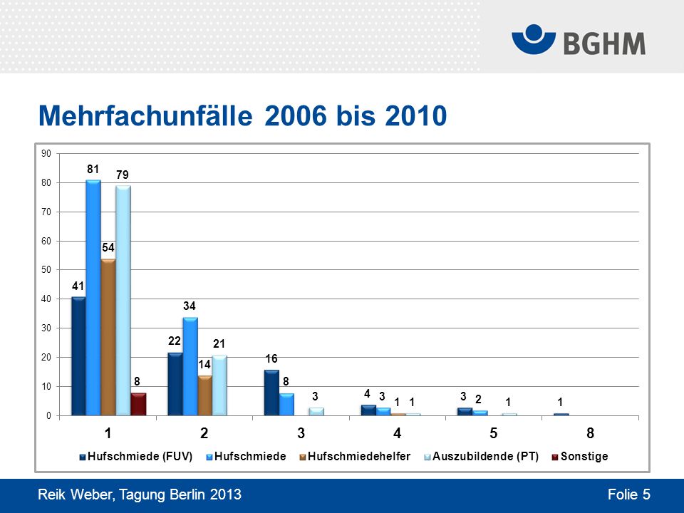 Mehrfachunfälle 2006 bis 2010 Reik Weber, Tagung Berlin 2013