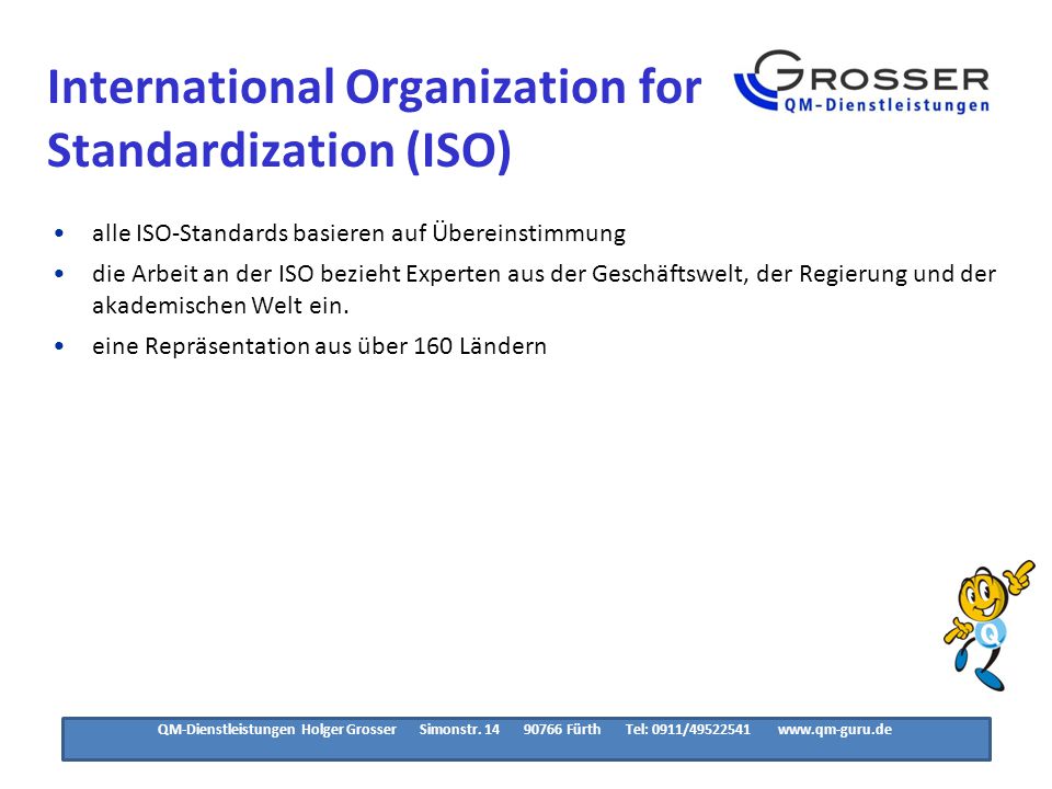 Diese Präsentation verschafft einen Einblick in die Überarbeitung der ISO 9001, die