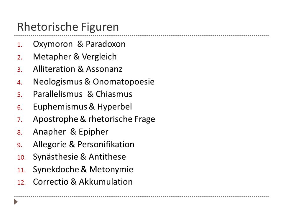 Rhetorische Figuren Oxymoron & Paradoxon Metapher & Vergleich