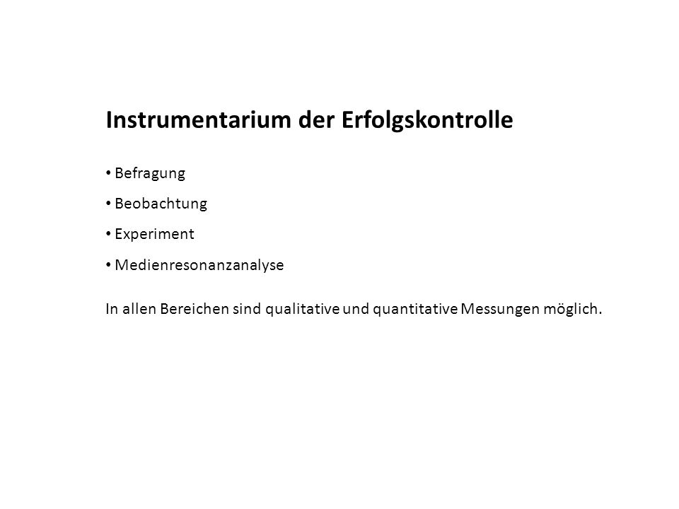 Instrumentarium der Erfolgskontrolle