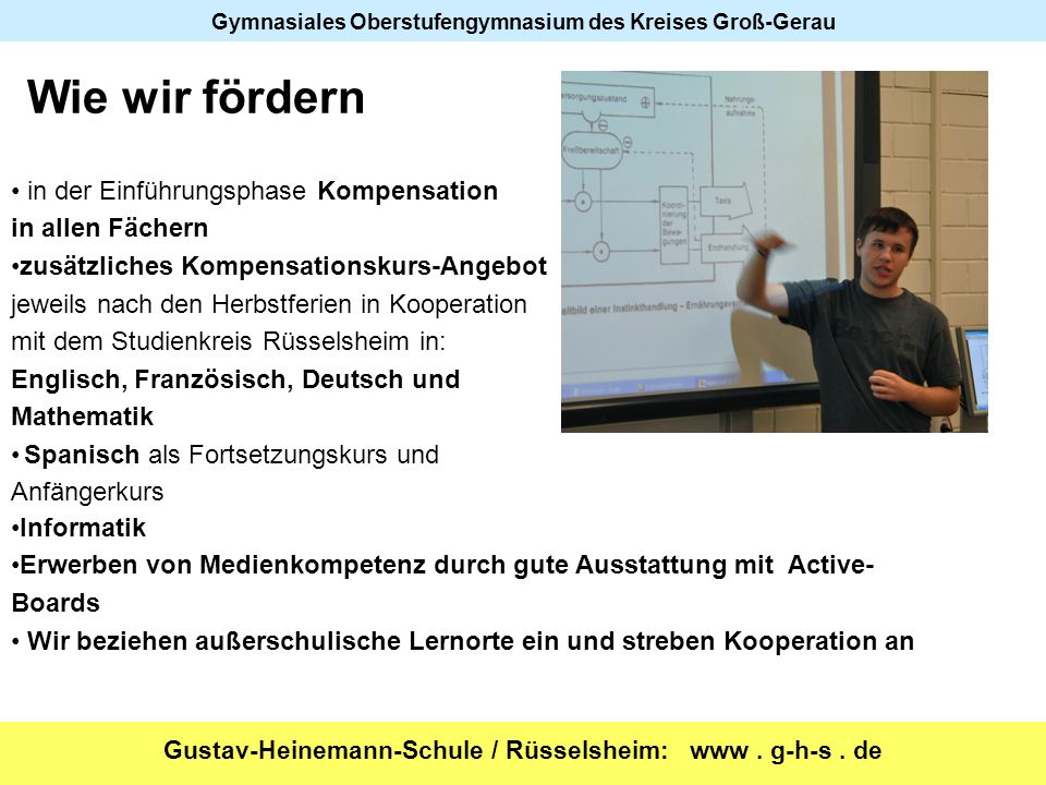 Wie wir fördern in der Einführungsphase Kompensation in allen Fächern