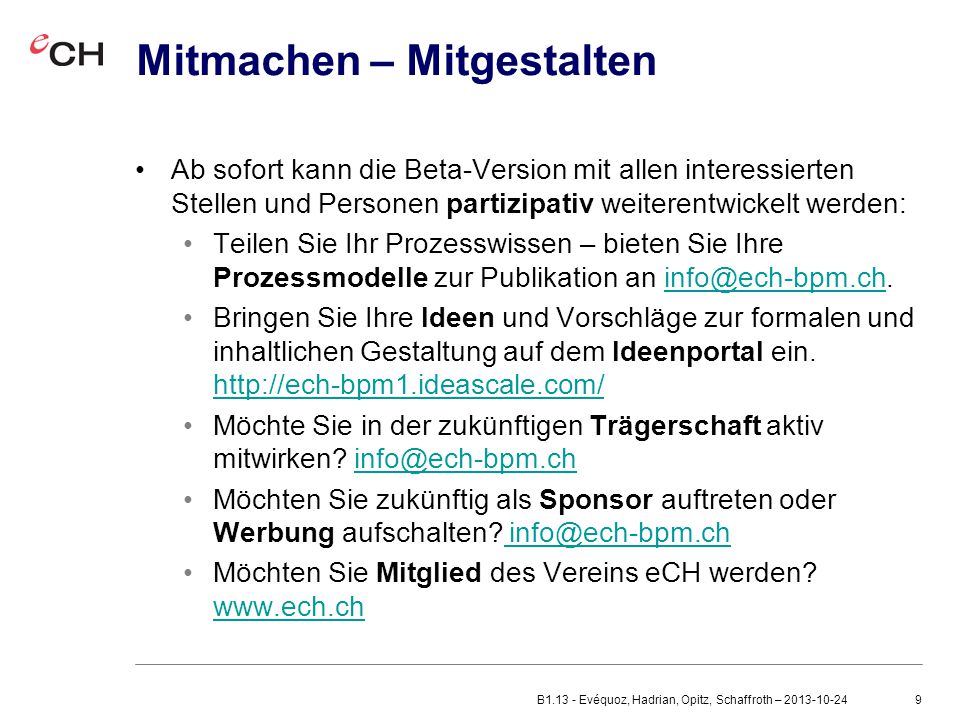 Mitmachen – Mitgestalten