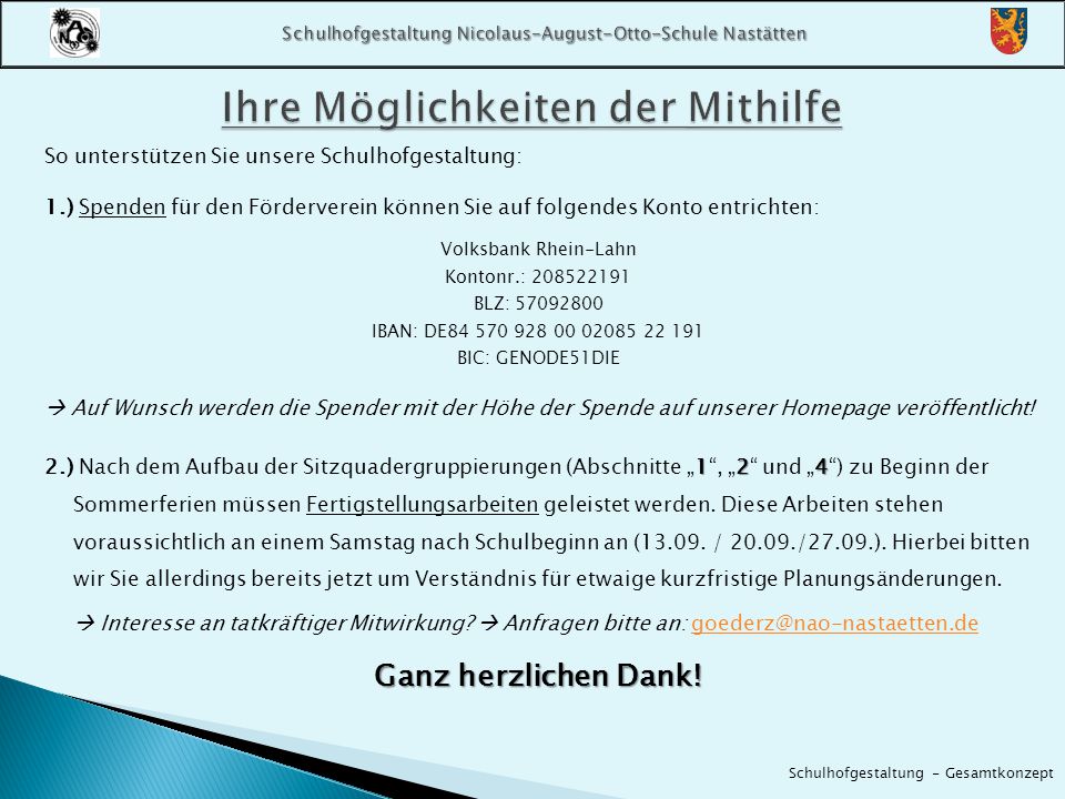 Schulhofgestaltung Nicolaus-August-Otto-Schule Nastätten