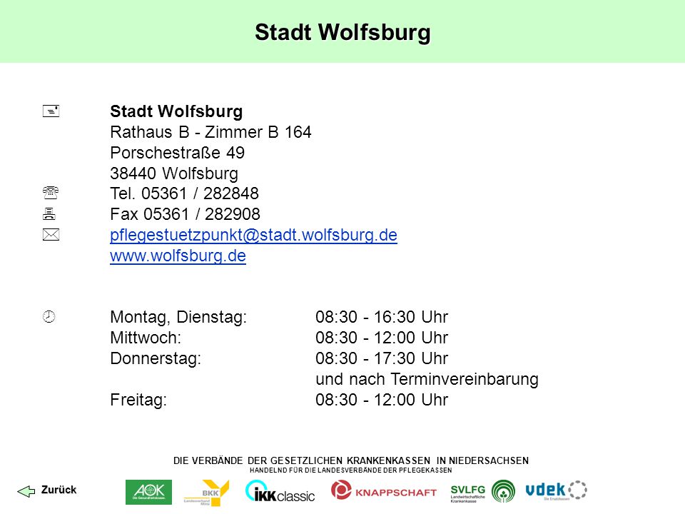 Stadt Wolfsburg  Stadt Wolfsburg Rathaus B - Zimmer B 164