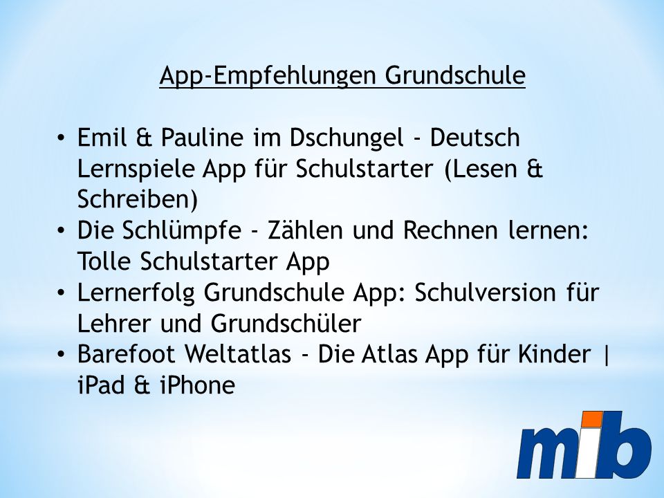 App-Empfehlungen Grundschule