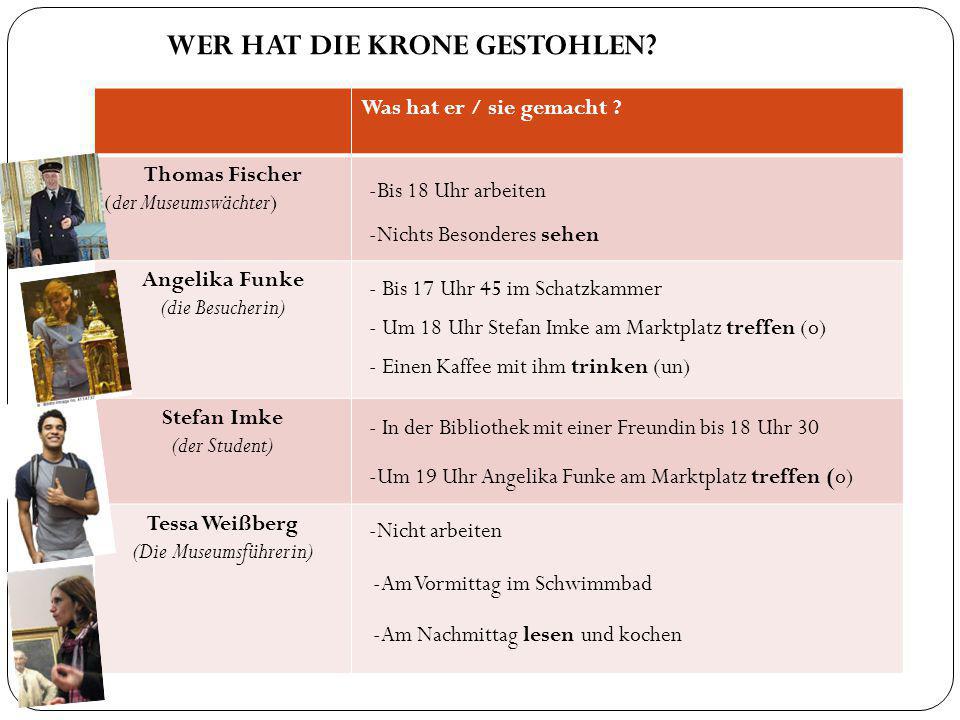 WER HAT DIE KRONE GESTOHLEN