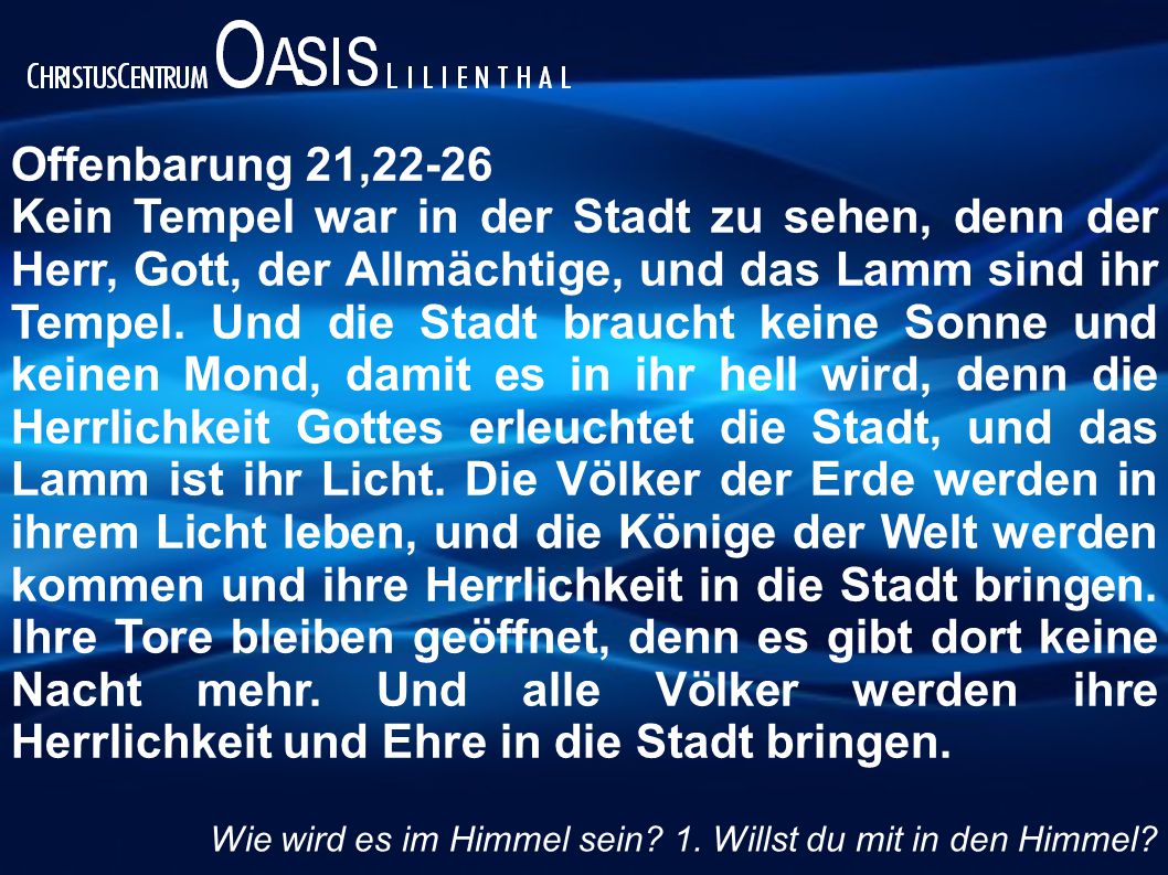 Offenbarung 21,22-26