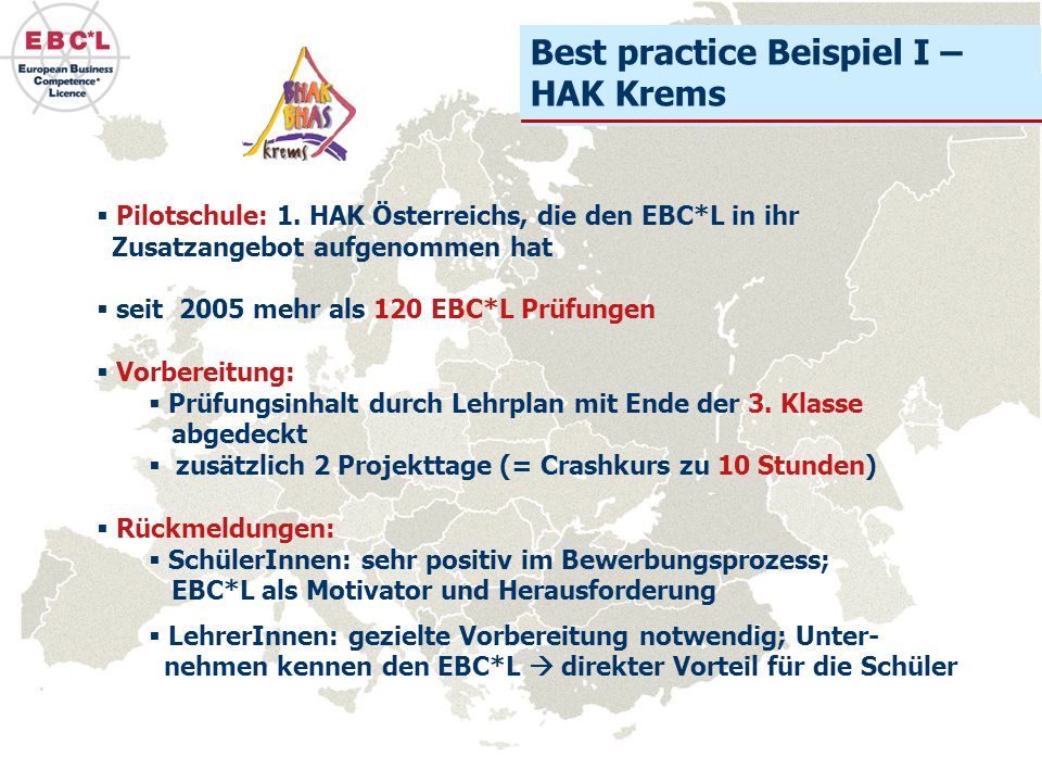 Best practice Beispiel I – HAK Krems Train the Trainer - Seminar