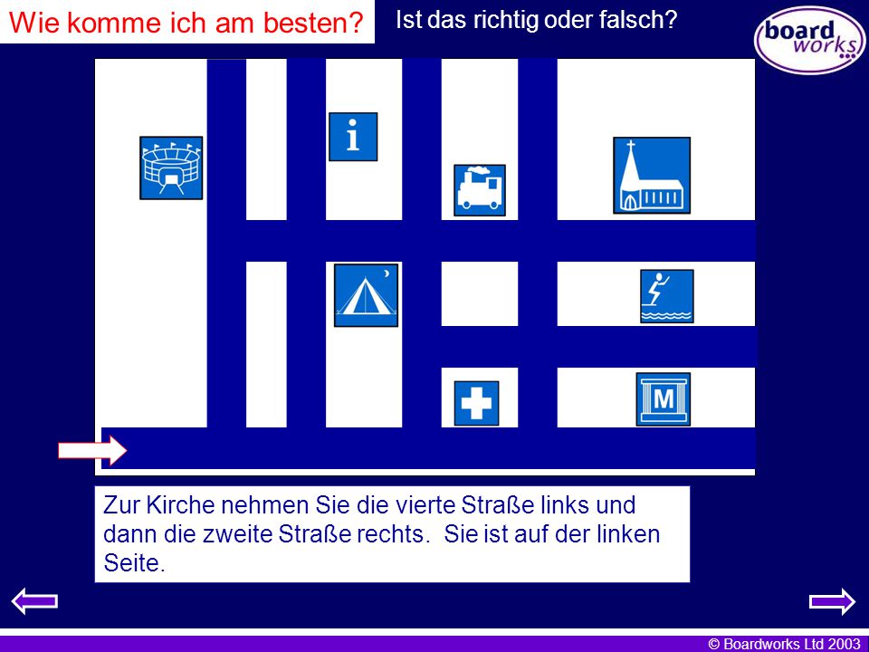 Wie komme ich am besten Ist das richtig oder falsch
