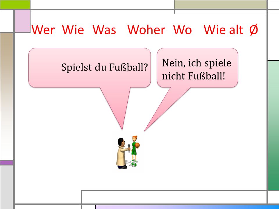 Wer Wie Was Woher Wo Wie alt Ø Nein, ich spiele nicht Fußball!