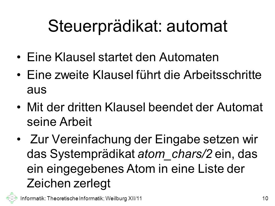 Steuerprädikat: automat