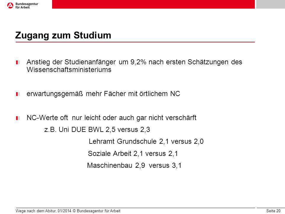 Zugang zum Studium Anstieg der Studienanfänger um 9,2% nach ersten Schätzungen des Wissenschaftsministeriums.