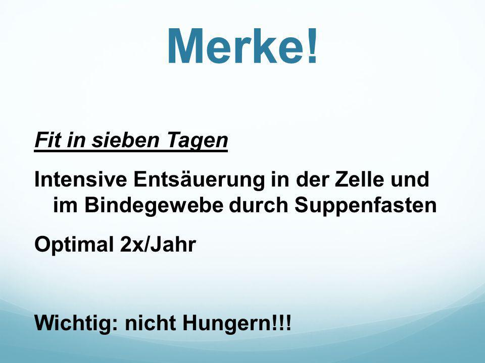 Merke! Fit in sieben Tagen