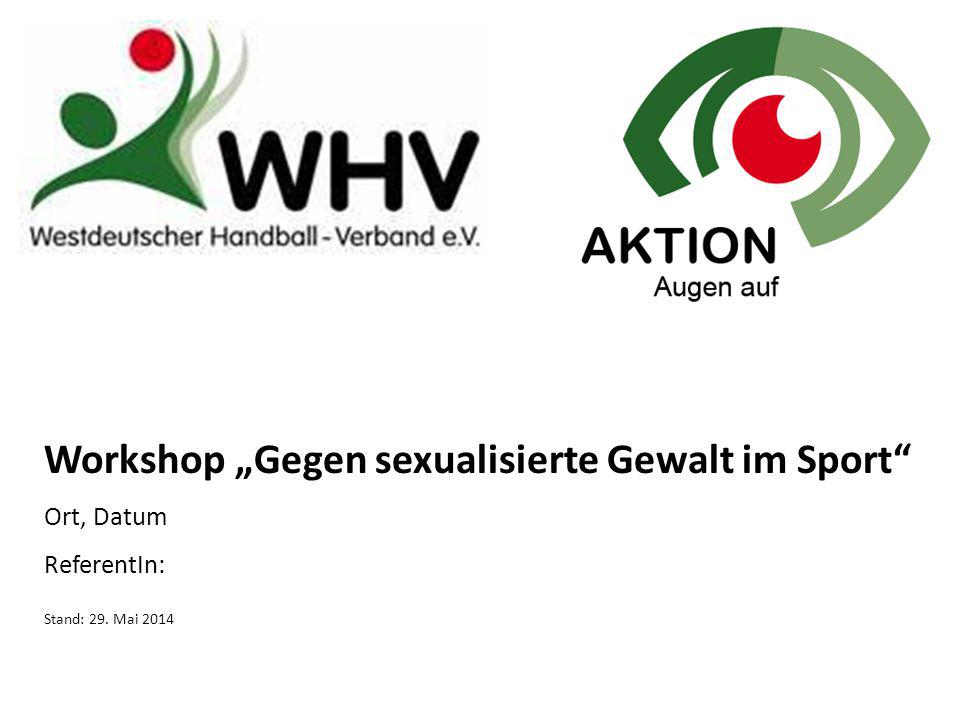 Workshop „Gegen sexualisierte Gewalt im Sport