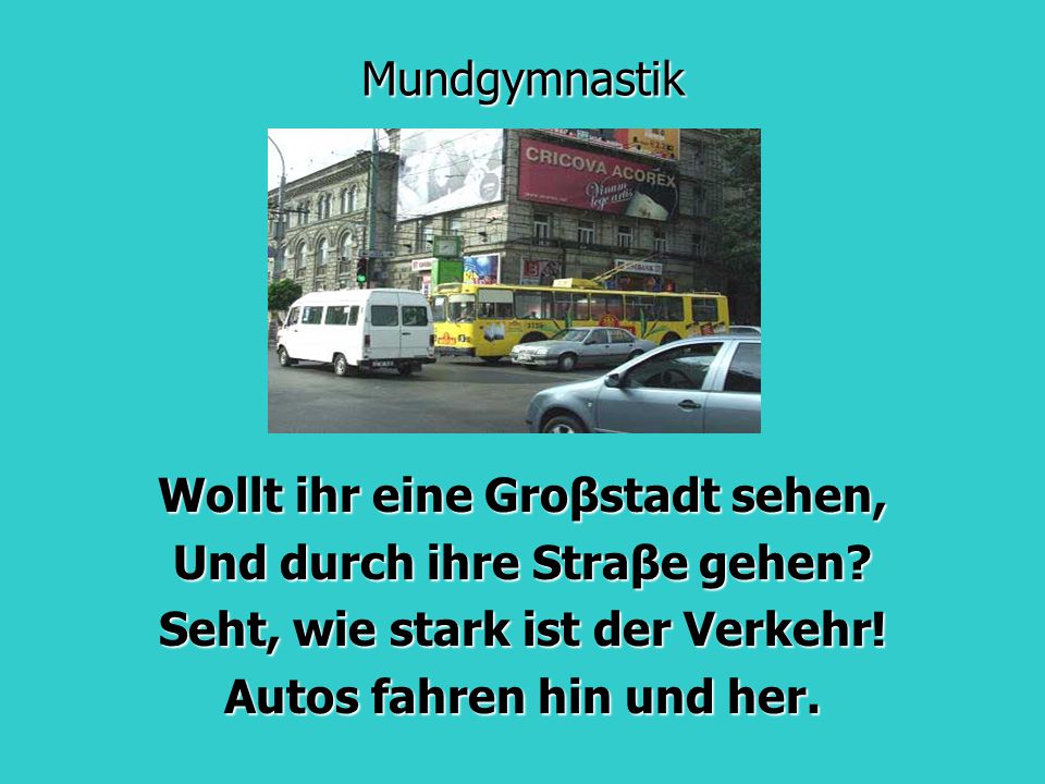 Mundgymnastik Im Deutschunterricht