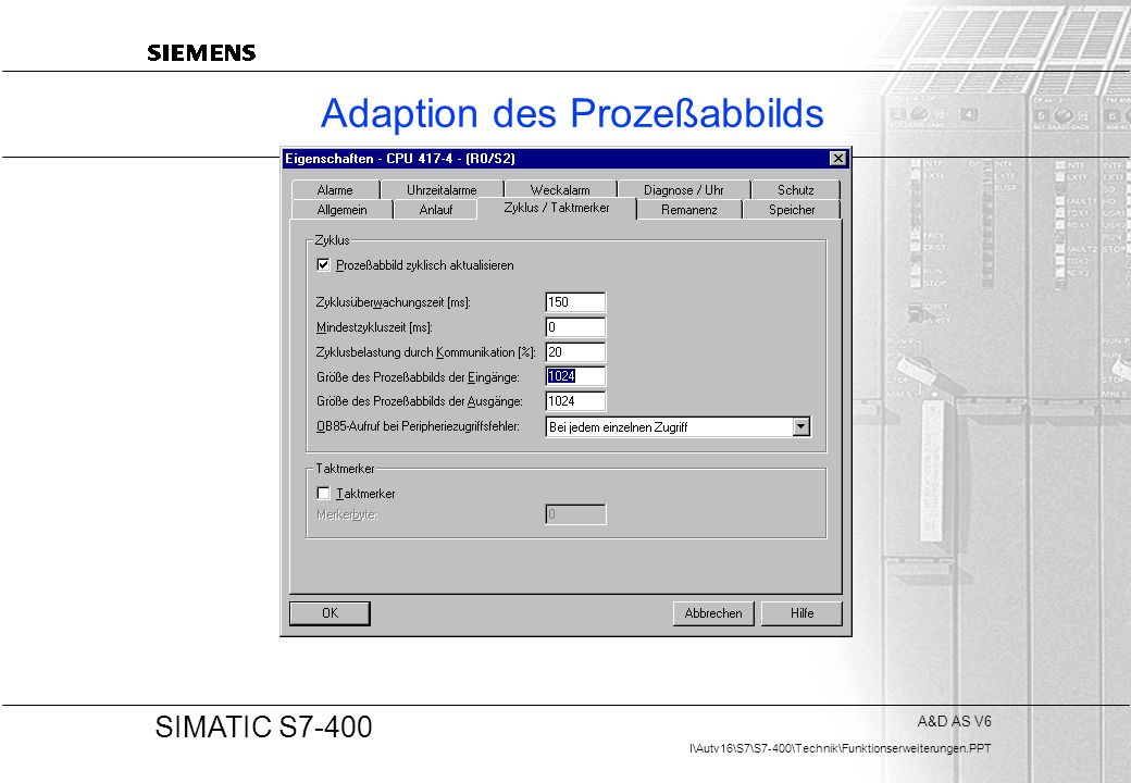 Adaption des Prozeßabbilds