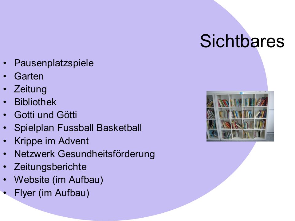 Sichtbares Pausenplatzspiele Garten Zeitung Bibliothek Gotti und Götti