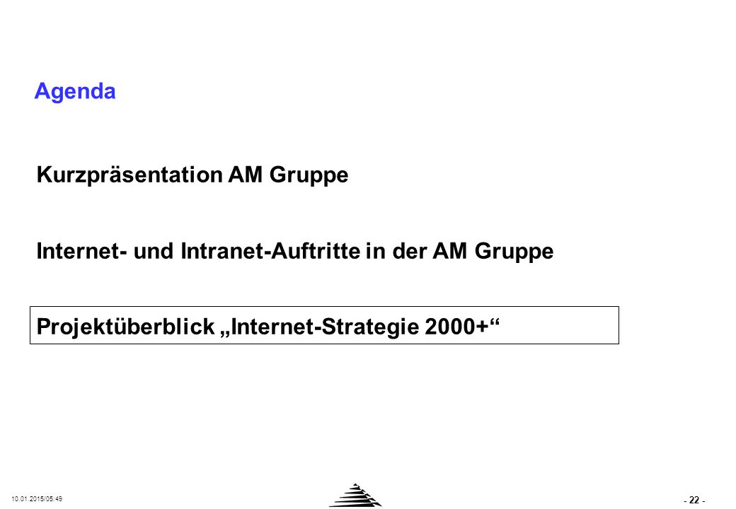Gemeinsam mit der BCG legt die AM-Gruppe Ende 1999 ihre Internet-Strategie nach einer detaillierten Marktanalyse fest