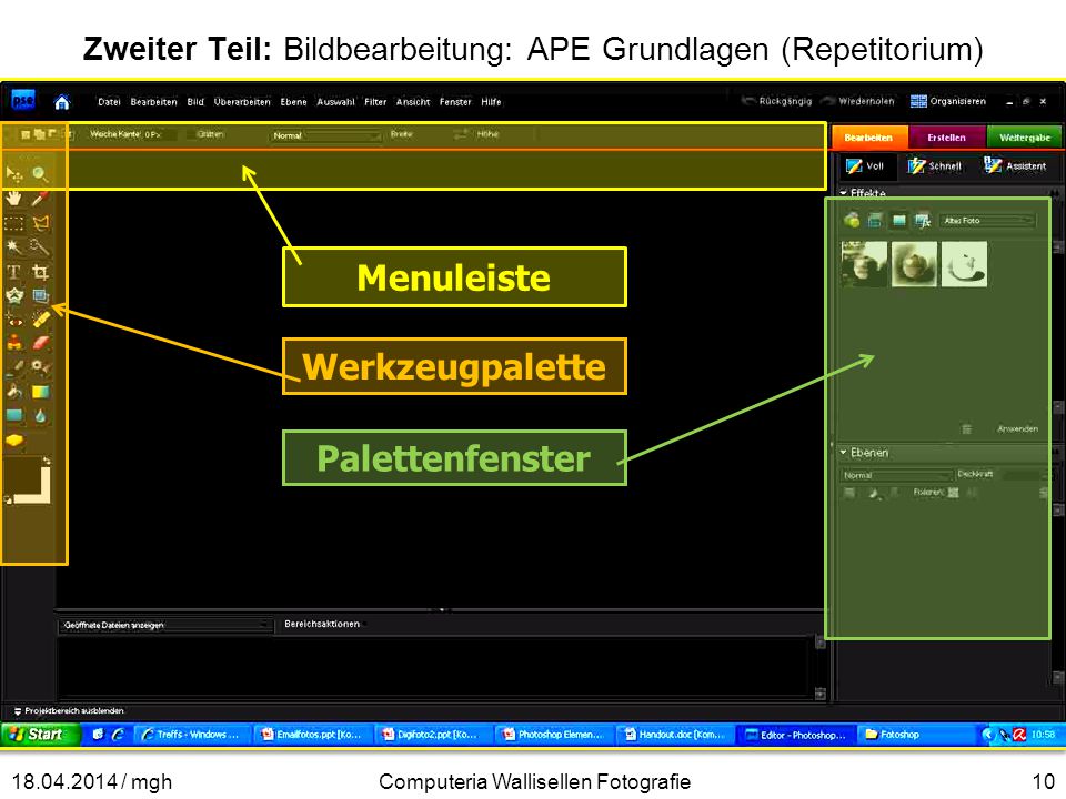 Zweiter Teil: Bildbearbeitung: APE Grundlagen (Repetitorium)
