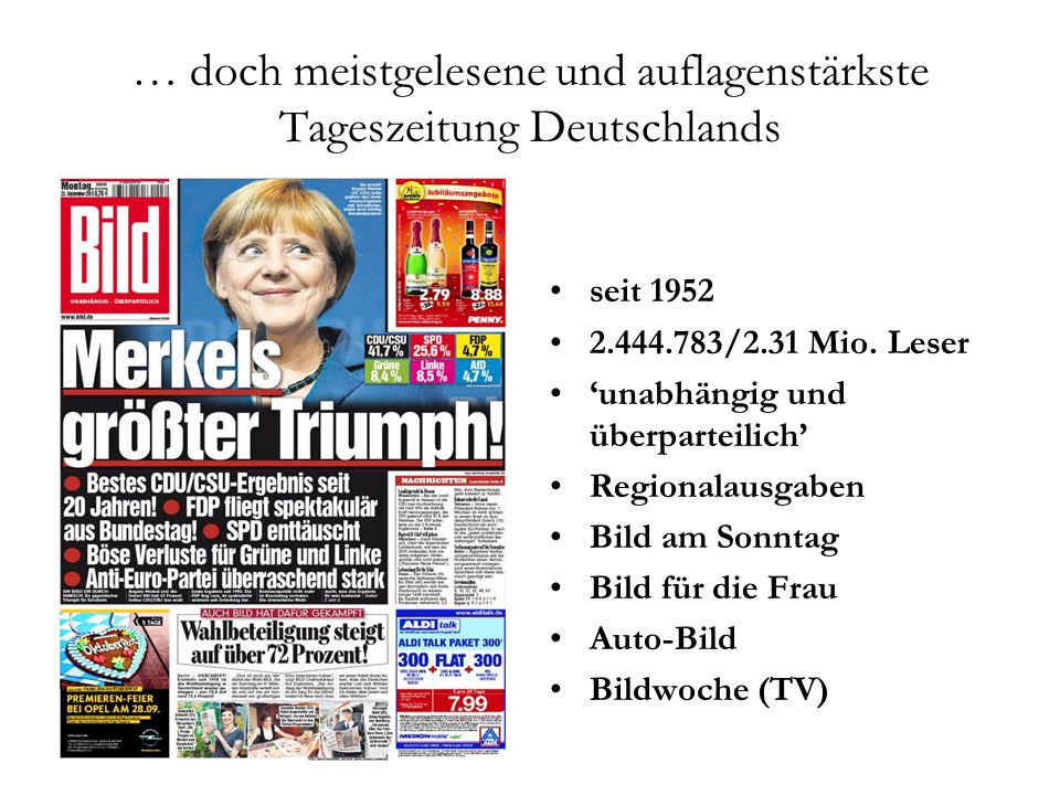 … doch meistgelesene und auflagenstärkste Tageszeitung Deutschlands