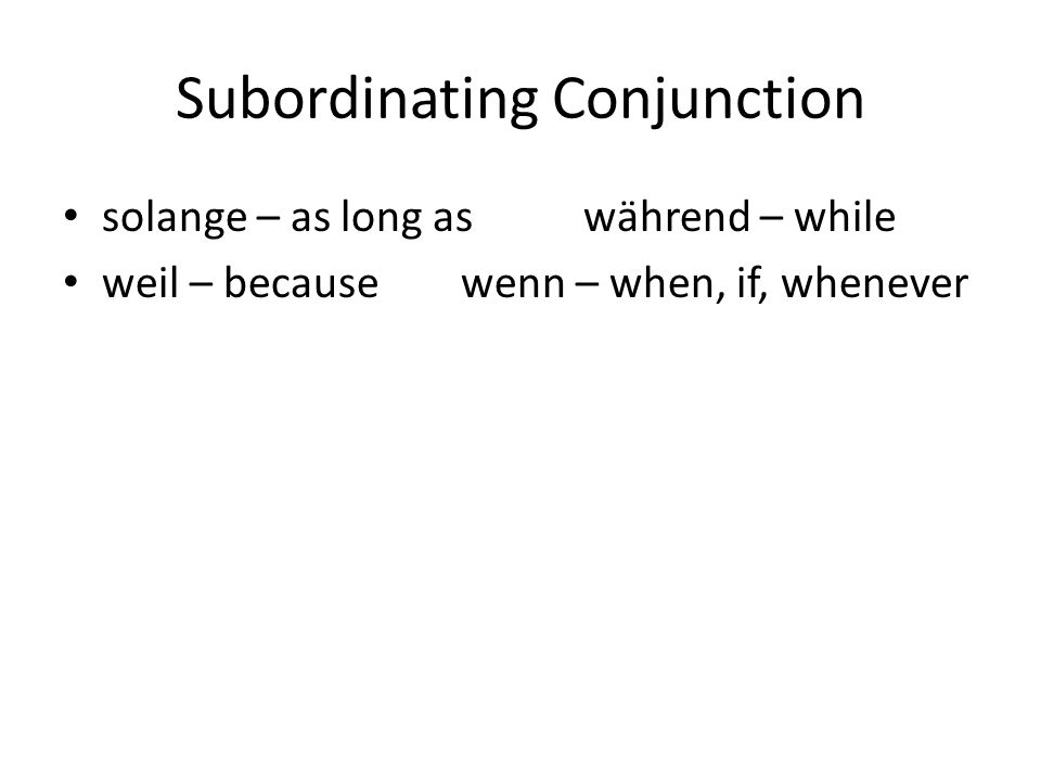 Subordinating Conjunction